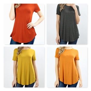 Perfect T-  short sleeve round hem top